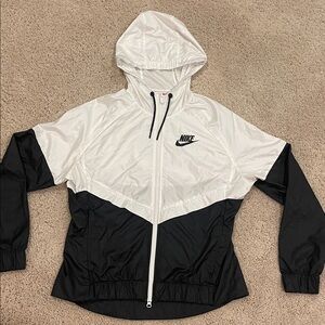Nike Black & White Windbreaker Zip Up